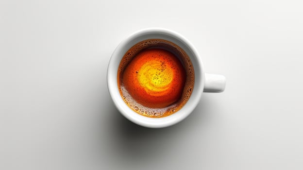 AI generated Coffee Cup With Yellow Spot photo