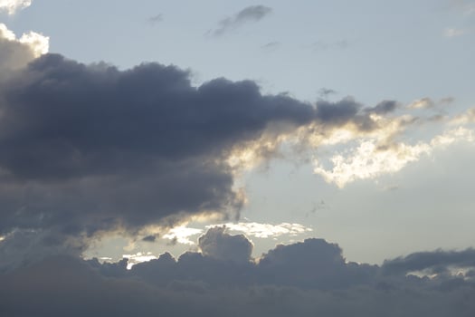 dramatic sky with colorful clouds photo