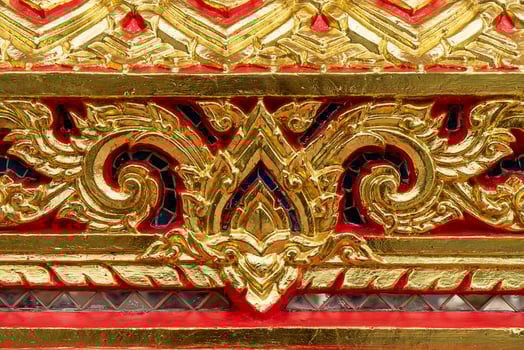 The Thai National Art In the old temple photo