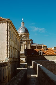 Amazing view of Dubrovnik old town, Croatia. Summer sunny day. photo