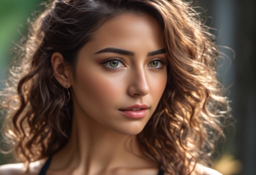 A Portrait Of Breathtakingly Gorgeous, Exotic, Beautiful Woman. photo