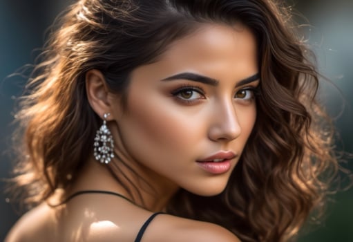 A Portrait Of Breathtakingly Gorgeous, Exotic, Beautiful Woman. photo