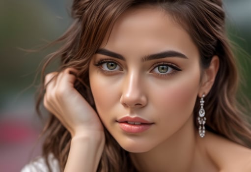 A Portrait Of Breathtakingly Gorgeous, Exotic, Beautiful Woman. photo