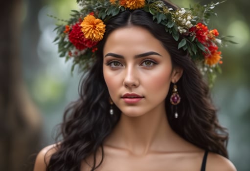 A Portrait Of Breathtakingly Gorgeous, Exotic, Beautiful Woman. photo