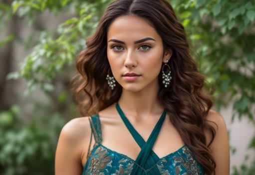 A Portrait Of Breathtakingly Gorgeous, Exotic, Beautiful Woman. photo