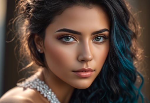 A Portrait Of Breathtakingly Gorgeous, Exotic, Beautiful Woman. photo
