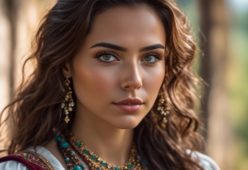 A Portrait Of Breathtakingly Gorgeous, Exotic, Beautiful Woman. photo