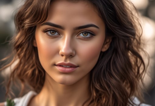 A Portrait Of Breathtakingly Gorgeous, Exotic, Beautiful Woman. photo