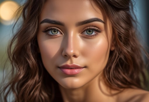 A Portrait Of Breathtakingly Gorgeous, Exotic, Beautiful Woman. photo