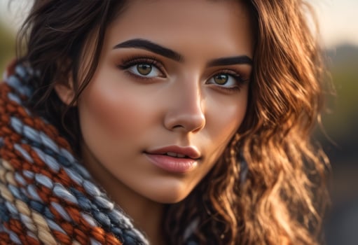 A Portrait Of Breathtakingly Gorgeous, Exotic, Beautiful Woman. photo
