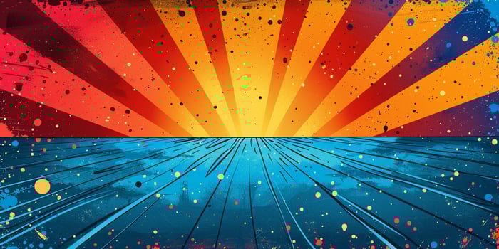 AI generated retro comic book pop art background with dots, cartoon halftone background photo