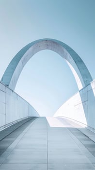 AI generated Modern Archway In Blue Sky photo