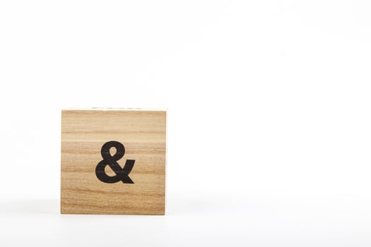 Wooden cubes with the inscription on a white background photo