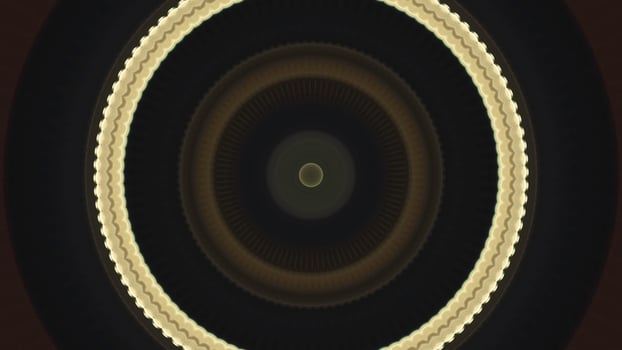 Shining colorful rings in pulsating motion, seamless loop. Concept. Abstract shimmering circles beating endlessly and creating circular pattern. photo