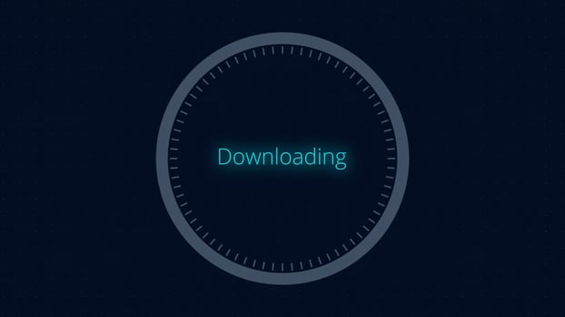 Infographics Circular Graph Animation Counting. Loading animation photo