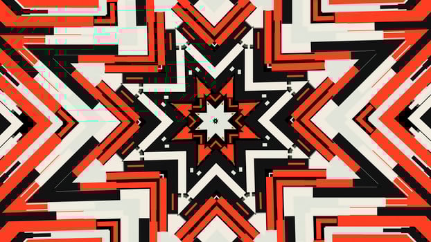 Colorful abstract geometrical kaleidoscope with moving patterns changing their color. Animation. Abstract kaleidoscope motion background photo