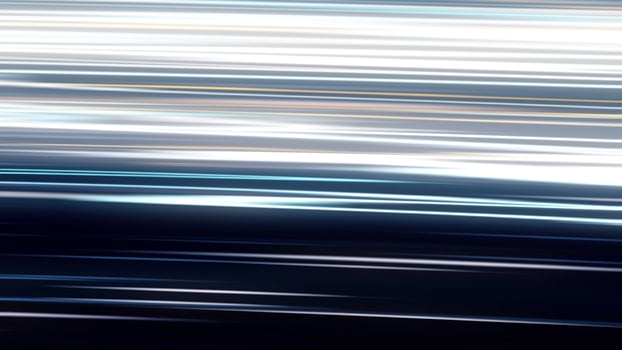 Neon lines move on black background. Animation. Horizontal bright lines move blinking like glitch. Glitch of screen with neon stripes photo