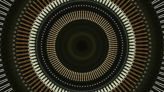 Abstract moving flashing large rings on black background, seamless loop. Animation. Pulsating circles widening, changing colors and blinking. photo