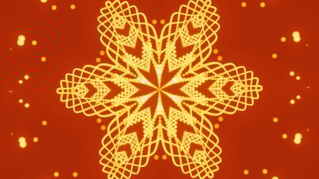 Moving pattern with star and geometric lines. Design. Festive animation with moving pattern and star. Luminous patterned lines move and change on festive background photo