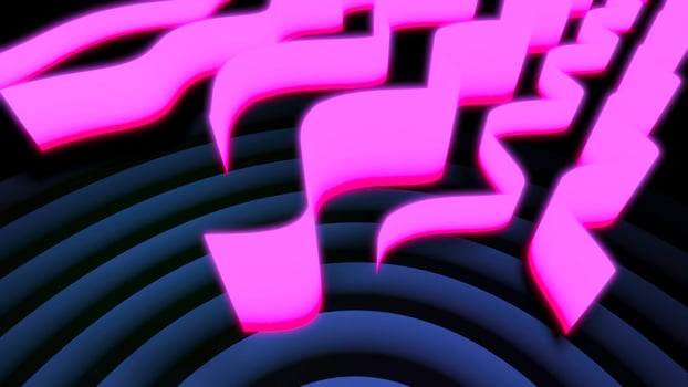 Moving wavy lines on spiral background. Design. Animation with moving wavy stripes in space. Wavy stripes move creating abstract maze pattern photo
