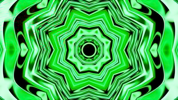 Abstract dynamic geometric tunnel, fractal element background. Design. Colorful star shaped kaleidoscope. photo