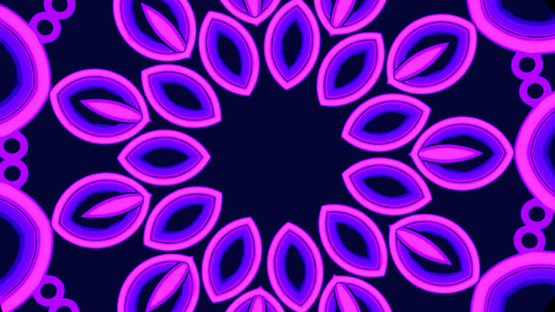 Abstract motion that forms a circle ornament pattern. Design. Kaleidoscope with oval shapes. photo