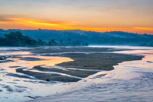 Niobrara National Scenic River in Nebraska Sandhills, summer scenery at dawn photo