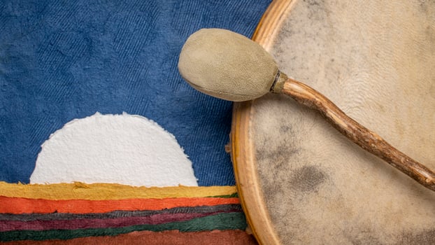 handmade, native American style, shaman drum photo