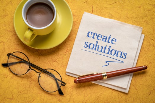 create solutions - inspirational advice on napkin photo