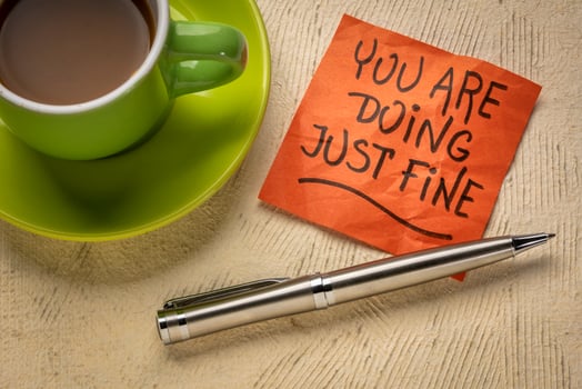 you are doing just fine reminder note photo
