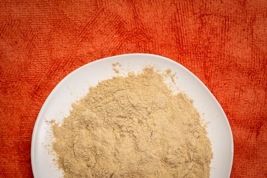 maca root powder on a plate photo