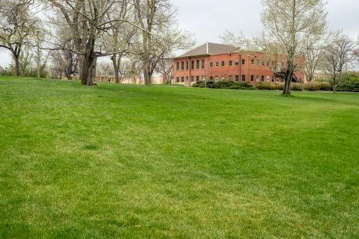 springtime cityscape of Fort Collins, Colorado photo