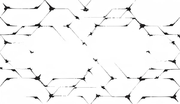 Monochrome Geometric Composition, Abstract Texture Over Distressed Grunge Background. photo