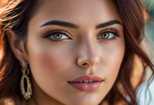 A Portrait Of Breathtakingly Gorgeous, Exotic, Beautiful Woman. photo
