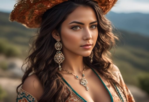 A Portrait Of Breathtakingly Gorgeous, Exotic, Beautiful Woman. photo