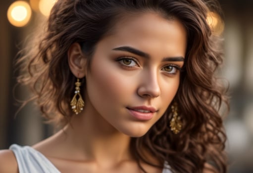 A Portrait Of Breathtakingly Gorgeous, Exotic, Beautiful Woman. photo
