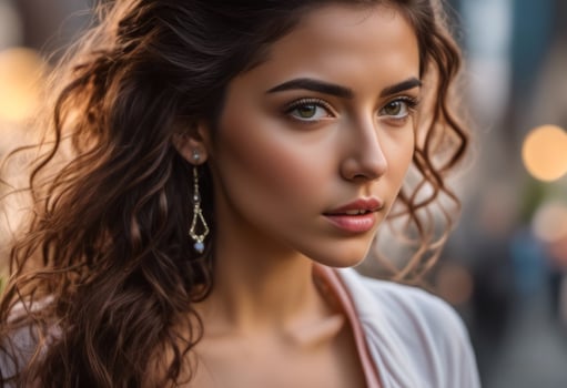 A Portrait Of Breathtakingly Gorgeous, Exotic, Beautiful Woman. photo