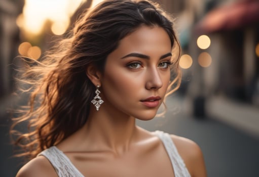 A Portrait Of Breathtakingly Gorgeous, Exotic, Beautiful Woman. photo