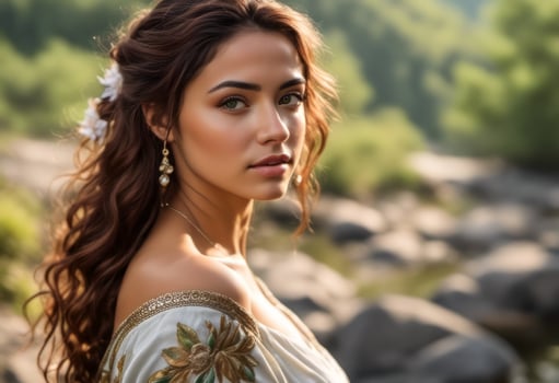 A Portrait Of Breathtakingly Gorgeous, Exotic, Beautiful Woman. photo