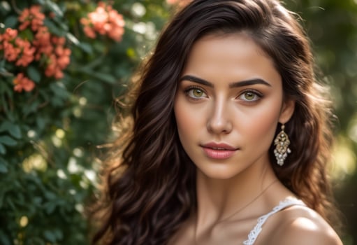 A Portrait Of Breathtakingly Gorgeous, Exotic, Beautiful Woman. photo