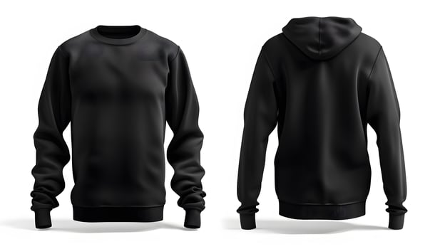 hoody for design mockup for print, isolated on white background photo