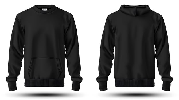 hoody for design mockup for print, isolated on white background photo