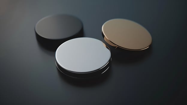 Isolated Circular Pin Badge Mockup , photo