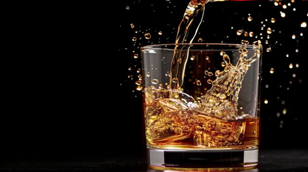 AI generated Pouring Whiskey Into Glass photo