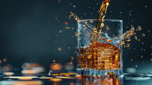 AI generated Pouring Whiskey Into Glass photo