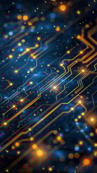 AI generated Close Up of Computer Circuit Board photo