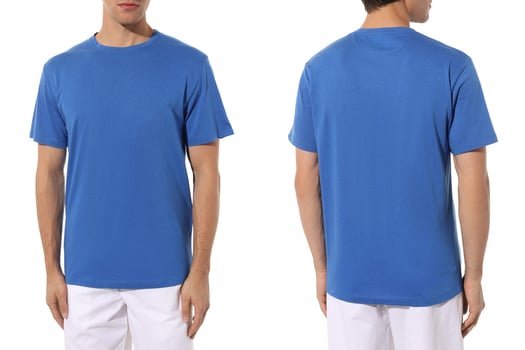 men's T-shirt mockup on the model photo