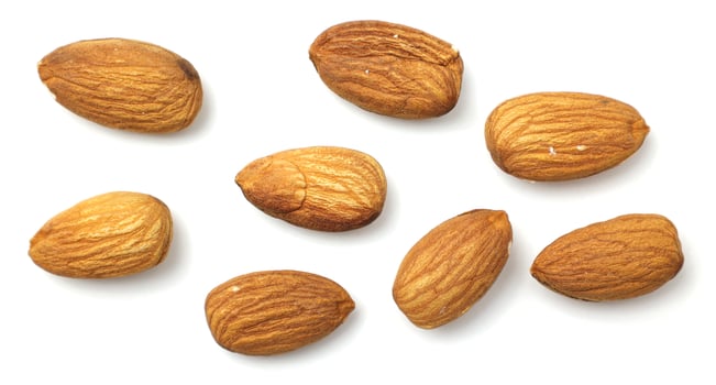 Almond isolated on white background photo