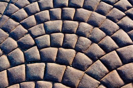Curved Pattern of Paver Stones Forming Arcs photo