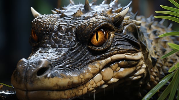 Alligator predator water animal swamp forest nature photo